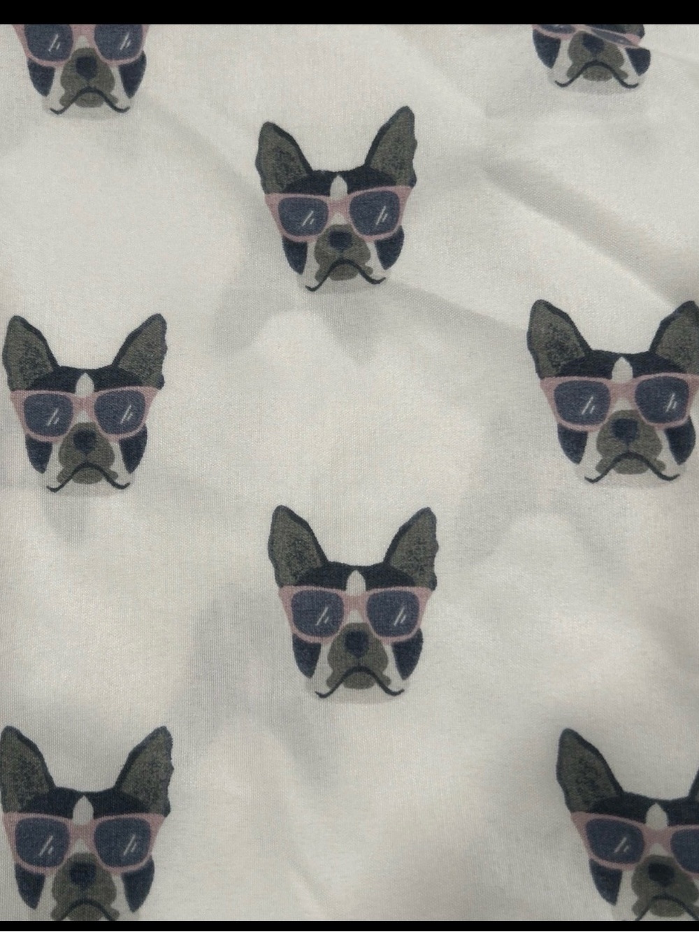 Cute Dog Face Bedding Sheet Set in White and Pink
